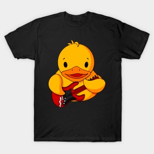 Rock Band Guitarist Rubber Duck T-Shirt